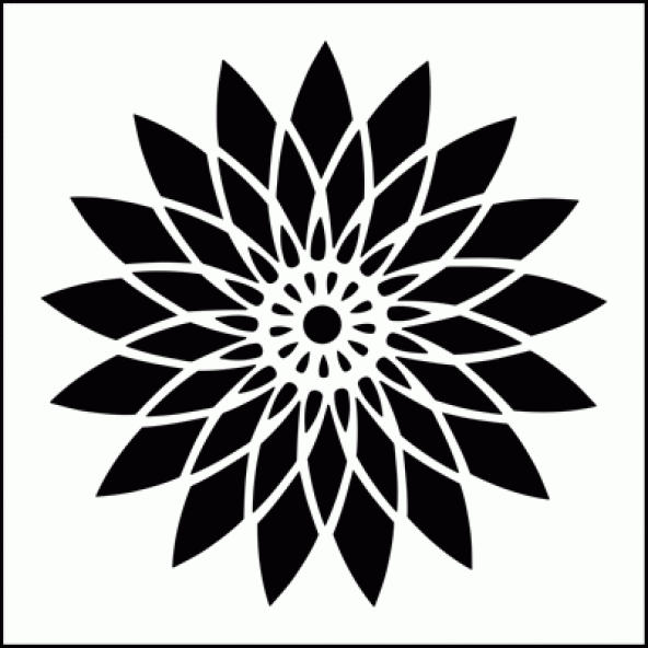 Uzak Doğu Motif Stencil Boyama şablonu 30x30 cm, Duvar Stencil, Fayans Stencil, Mobilya Stencil