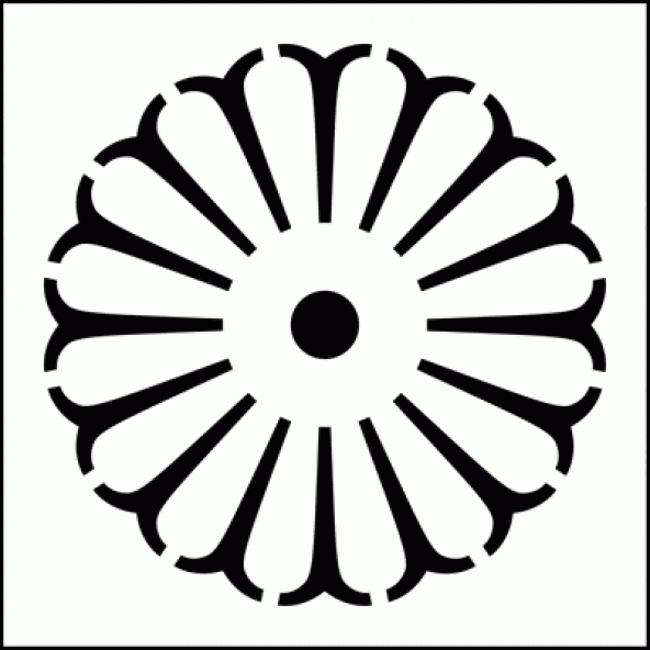 Uzak Doğu Motif 2 Stencil Boyama şablonu 30x30 cm, Duvar Stencil, Fayans Stencil, Mobilya Stencil ürün görseli 1