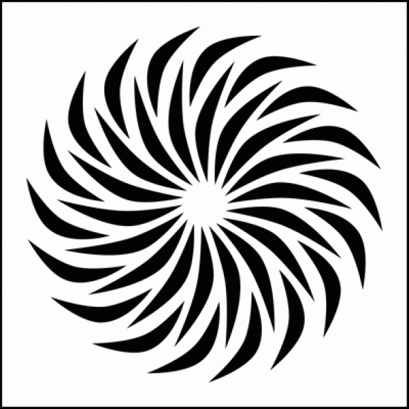 Spiral 2 Stencil Boyama şablonu 30x30 cm, Duvar Stencil, Fayans Stencil, Mobilya Stencil