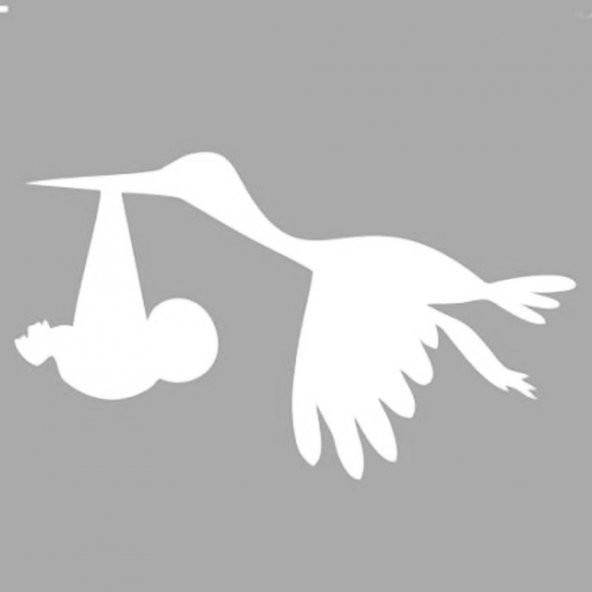 Bebek ve Leylek Stencil Boyama şablonu 30x30 cm, Duvar Stencil, Fayans Stencil, Mobilya Stencil