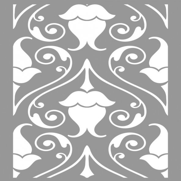 Fındık Desen Stencil Boyama şablonu 30x30 cm, Duvar Stencil, Fayans Stencil, Mobilya Stencil - 1