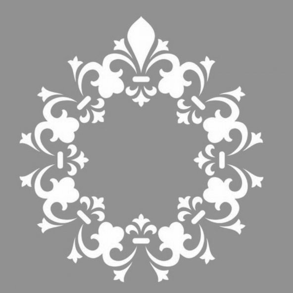 Mandala Çerçeve Stencil Boyama şablonu 30x30 cm, Duvar Stencil, Fayans Stencil, Mobilya Stencil
