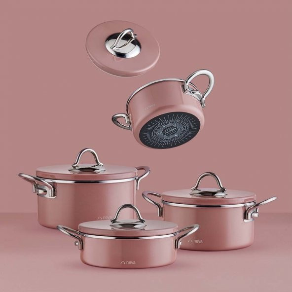 Neva Rose Chocolate 8 Parça Graye Tencere Seti - 2