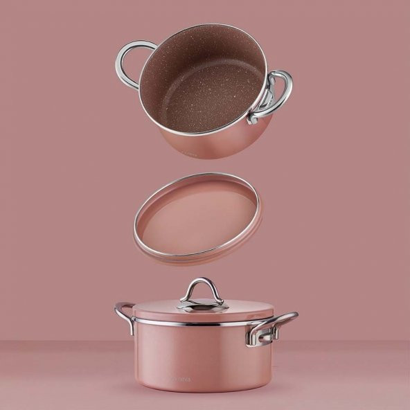 Neva Rose Chocolate 8 Parça Graye Tencere Seti - 3