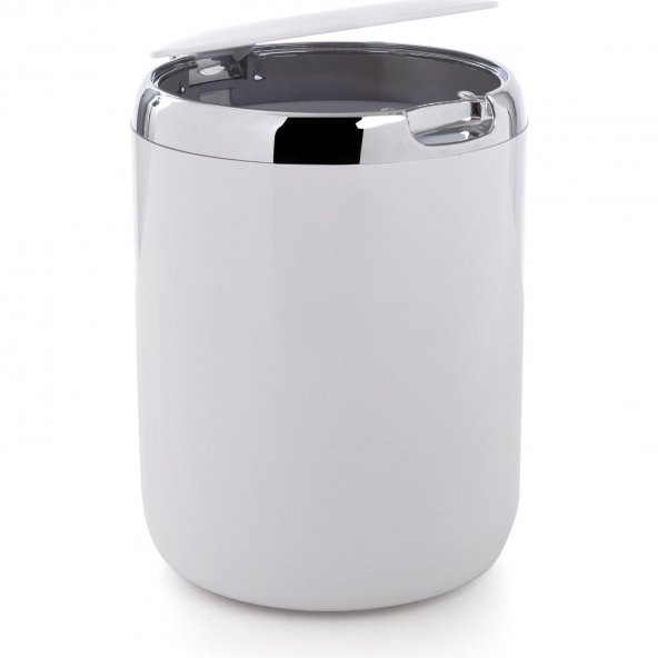 Primanova Tezgah Üstü Plastik Kapaklı Çöp Kovası 3 lt Beyaz M-E29-01-P ürün görseli