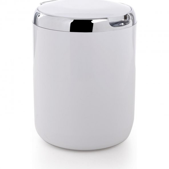 Primanova Tezgah Üstü Plastik Kapaklı Çöp Kovası 3 lt Beyaz M-E29-01-P - Resim 2