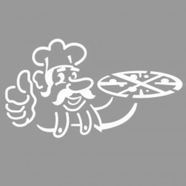 Yaşlı Pizzacı Stencil Boyama şablonu 30x30 cm, Duvar Stencil, Fayans Stencil, Mobilya Stencil