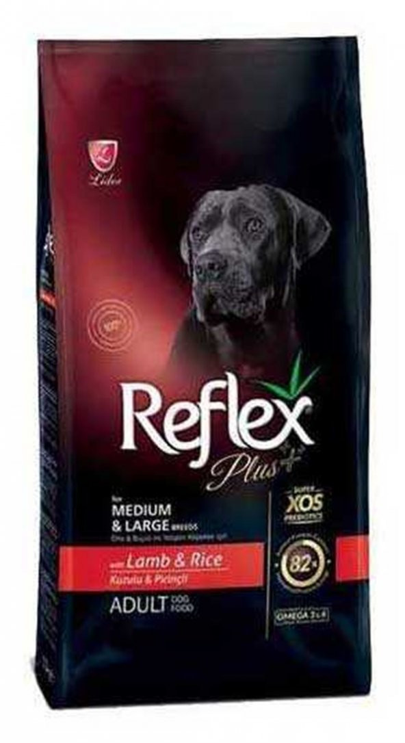 Reflex Plus Kuzu Etli Büyük Irk Köpek Maması 15 KG