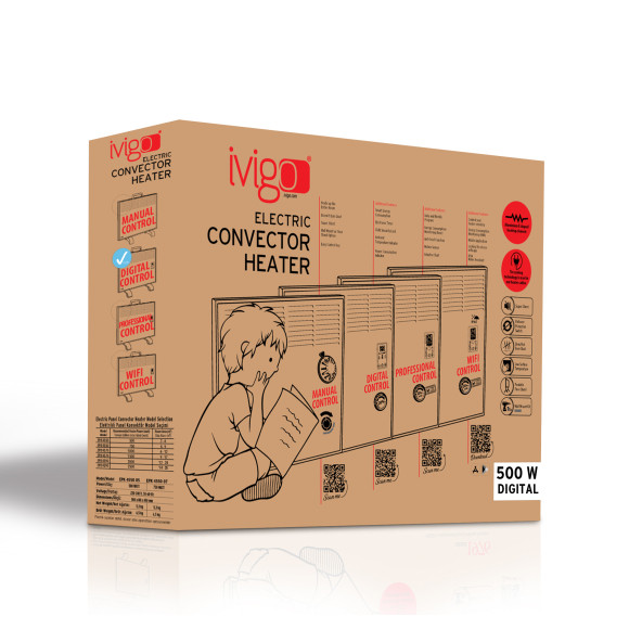 İvigo EPK4550E05B Beyaz 500 W Dijital Konvektör Isıtıcı AYAKLI - 9