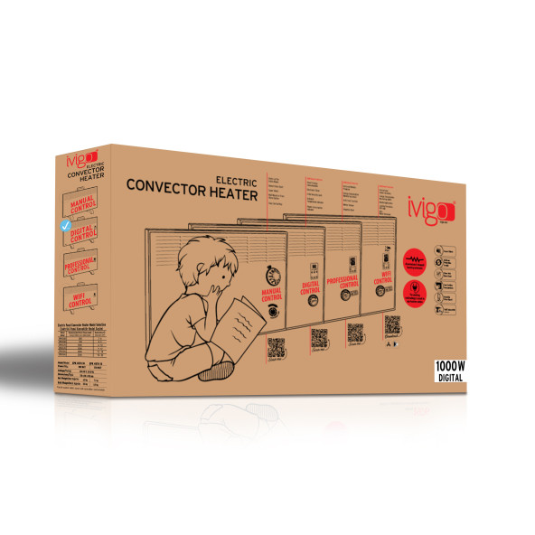 İvigo EPK4570E10Y YEŞİL 1000 W Dijital Konvektör Isıtıcı AYAK ve ASKILI