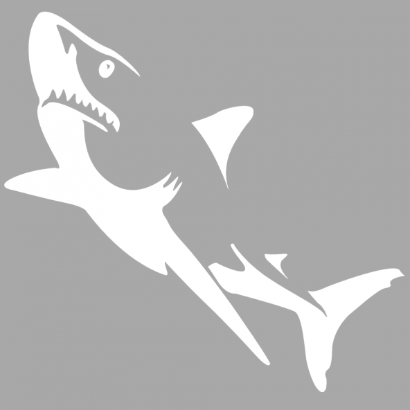 Jaws Köpekbalığı Stencil Boyama şablonu 30x30 cm, Duvar Stencil, Fayans Stencil, Mobilya Stencil
