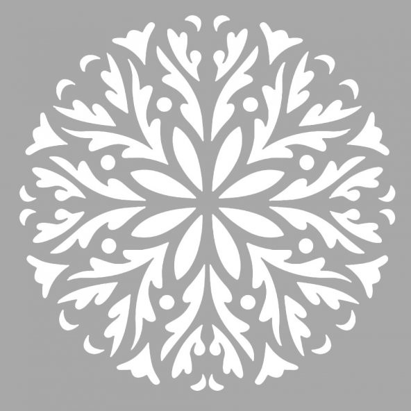 Oval Motif Stencil Boyama şablonu 30x30 cm, Duvar Stencil, Fayans Stencil, Mobilya Stencil