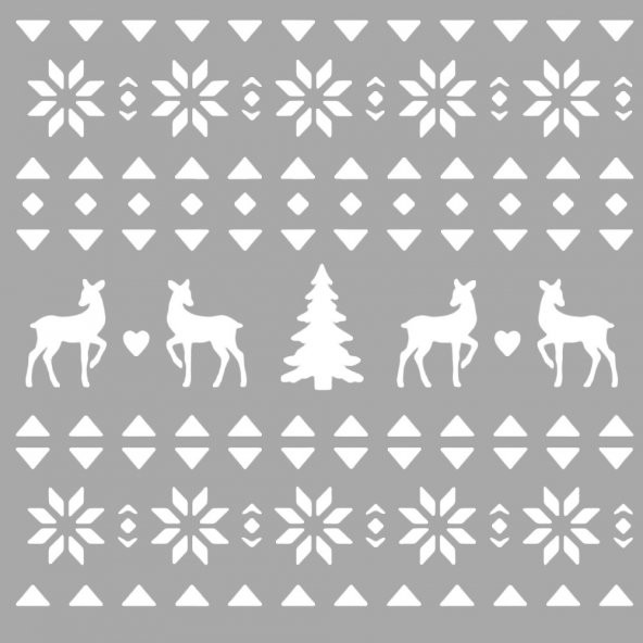 Örme Kazak Deseni Stencil Boyama şablonu 30x30 cm, Duvar Stencil, Fayans Stencil, Mobilya Stencil