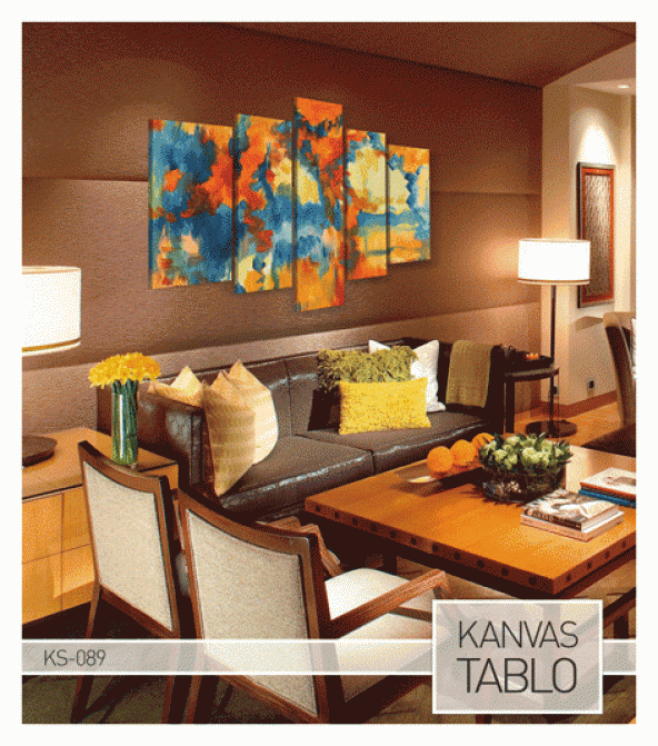 Harmony 5 Parça Kanvas Tablo 135X85 Cm, Kanvas Üzerine Dijital Baskı - 3