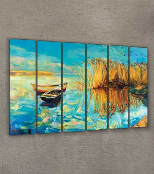 Afternoon 6 Parça Kanvas Tablo 180x90 Cm - 2