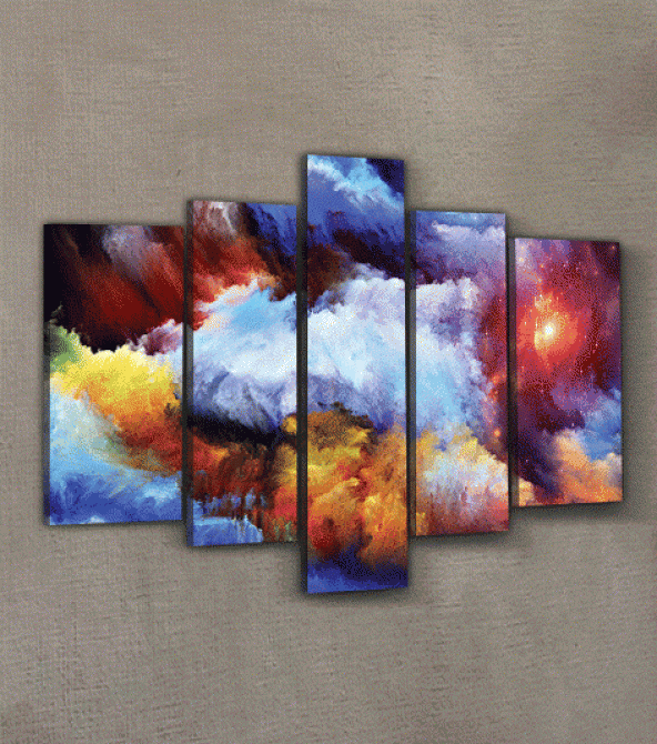 Little More Time 5 Parça Kanvas Tablo 135X85 Cm - 2