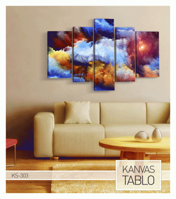 Little More Time 5 Parça Kanvas Tablo 135X85 Cm - 3