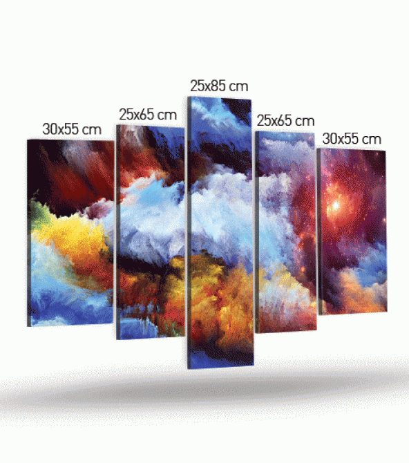 Little More Time 5 Parça Kanvas Tablo 135X85 Cm - 4