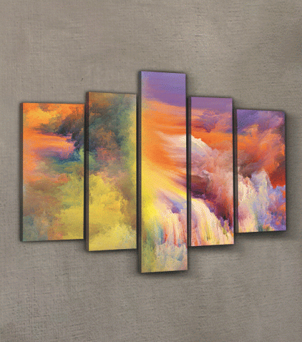 Love Song 5 Parça Kanvas Tablo 135X85 Cm - 2