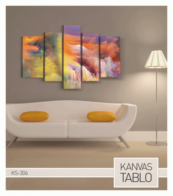 Love Song 5 Parça Kanvas Tablo 135X85 Cm - 3