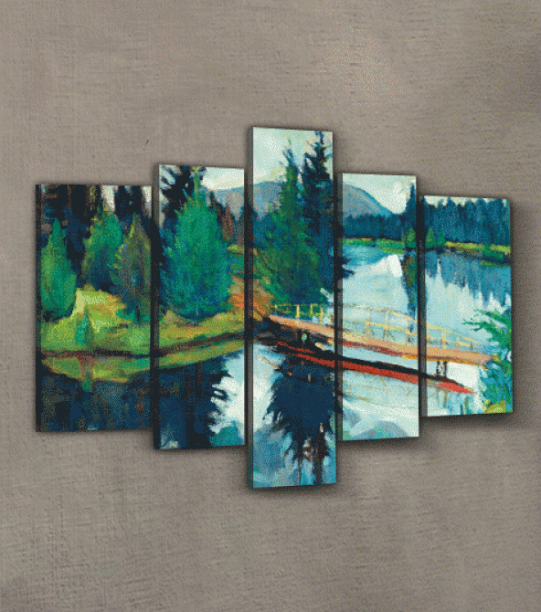 Nature 5 Parça Kanvas Tablo 135X85 Cm - 2