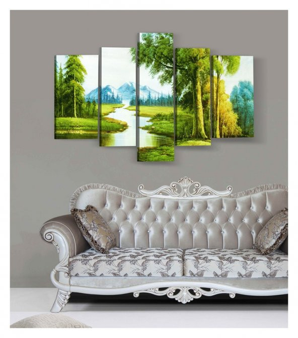 Hope 5 Parça Kanvas Tablo 135X85 Cm - 3