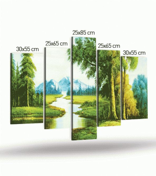 Hope 5 Parça Kanvas Tablo 135X85 Cm - 4
