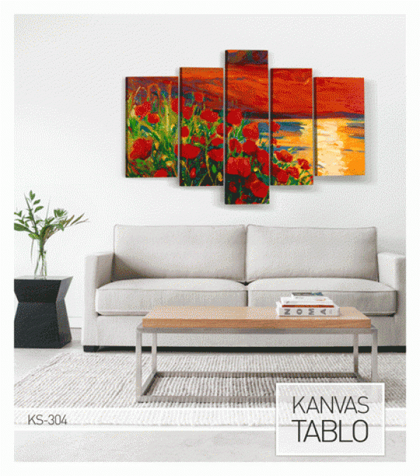 Sunrise 5 Parça Kanvas Tablo 135X85 Cm - 3