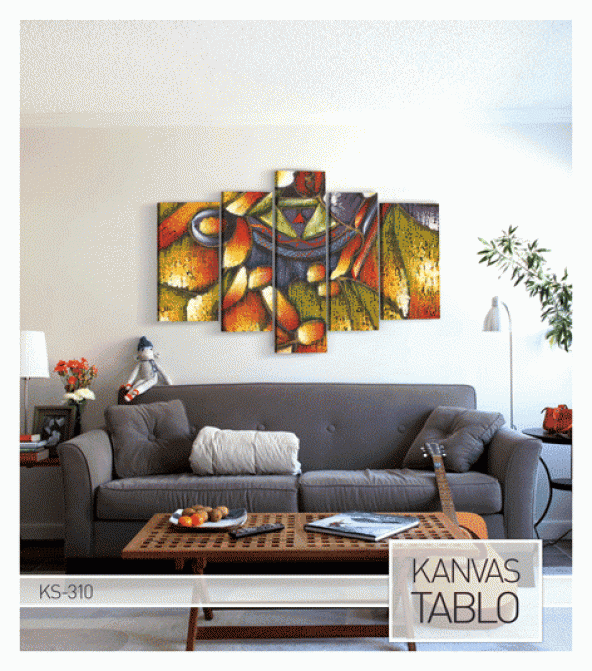 Tired of Talking 5 Parça Kanvas Tablo 135X85 Cm - 3