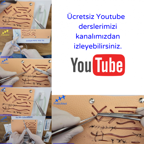Tıp - Veteriner Hekimliği Dikiş, Ligatür Eğitim Pedi - PraticMed - 6