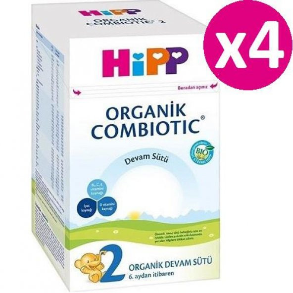 HiPP 2 Organik Combiotic Bebek Sütü 4 x 800 gr