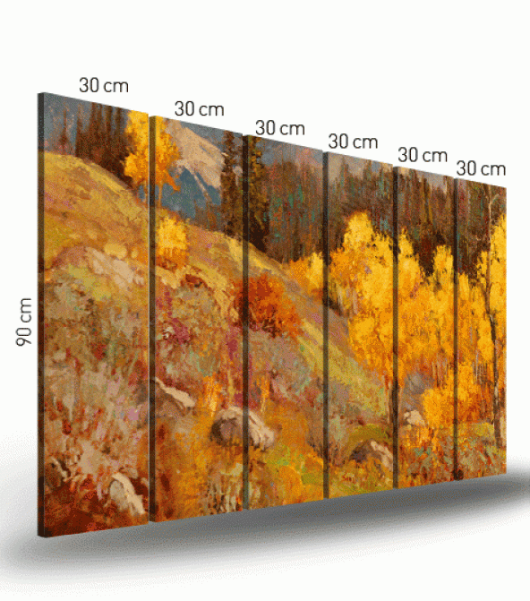 Now Go 6 Parça Kanvas Tablo 180X90 Cm - 4