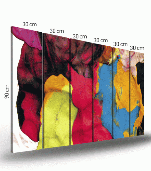 Shine 6 Parça Kanvas Tablo 180X90 Cm - 4
