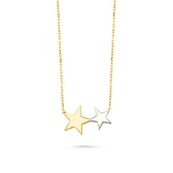 14 Ayar Altın Yıldız Figürlü Kolye - Resim 2