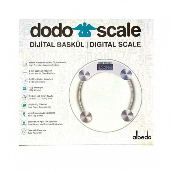 Dodo Scale SC-001 Dijital Cam Baskül