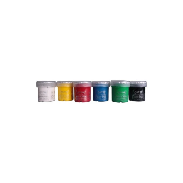 Fatih Parmak Boyası 25 ml x 6 150 ml 6 Renk Parmak Boyası - 2
