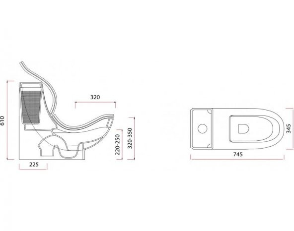 GÜRAL WC HEALTH KLOZET + SOFT KAPAK + İÇ TAKIM - Resim 4