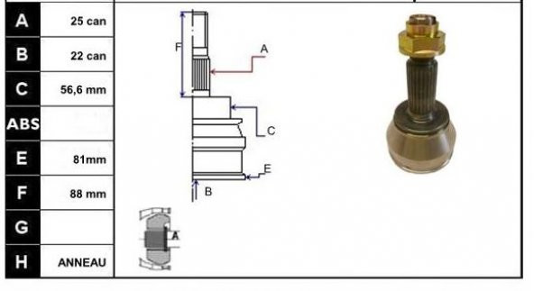 Ford Escort Aks Kafası Ecofix Marka - Resim 1