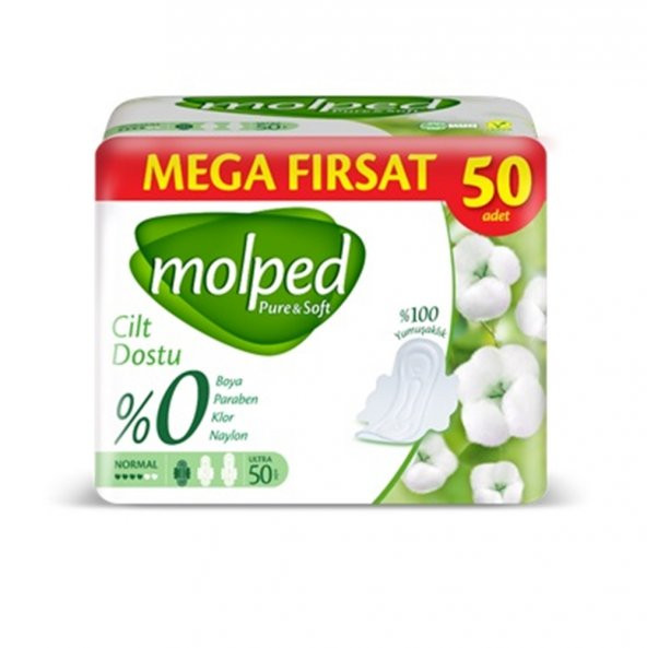 Molped Pure & Soft Hijyenik Ped Normal 50 Adet