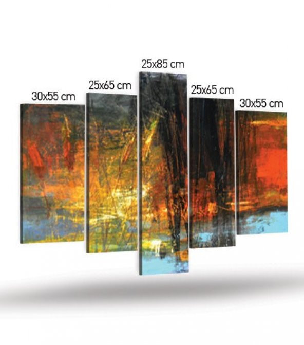 Gone 5 Parça Kanvas Tablo 135X85 Cm - 4
