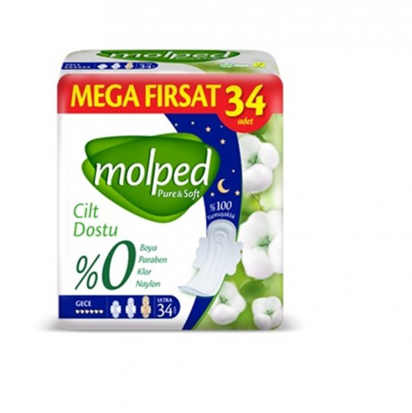 Molped Pure&Soft Mega Fırsat Gece 34 Adet