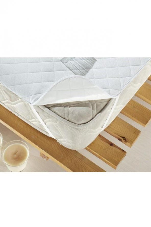 Kapitoneli Sıvı Geçirmez Ped 120x200 Cm Tek Kişilik Alez - 3