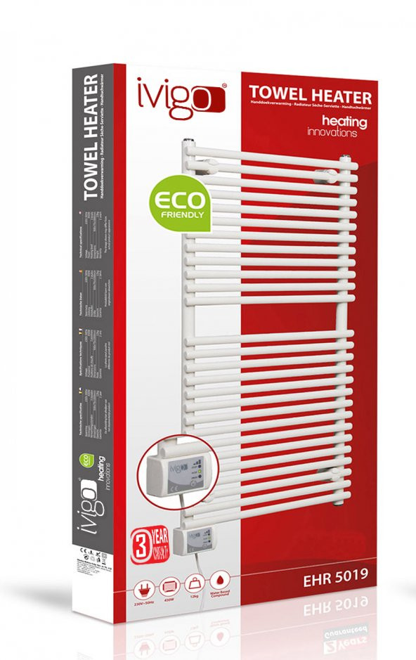 İVİGO 450 Watt Elektrikli Havlu Isıtıcı / İnox - 2