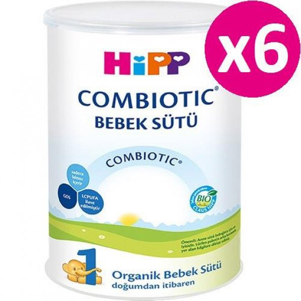 HiPP 1 Organik Combiotic Bebek Sütü 6 x 350 gr