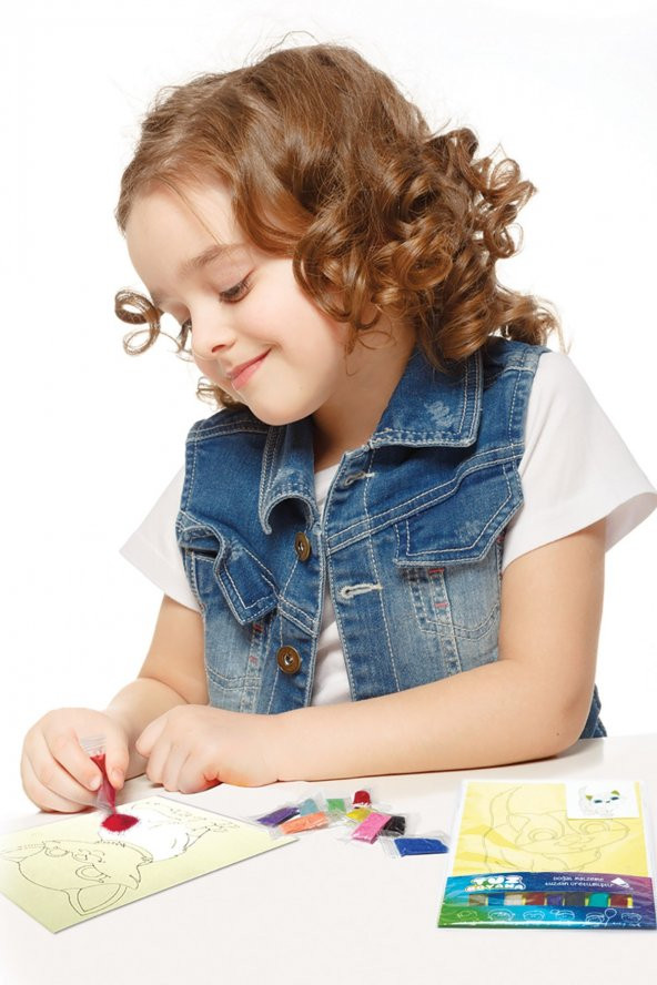 KB-347 Cupcake Simli Tuz Boyama Oyunu, Eğitici Aktivite, Kum Boyama Oyunu - 3