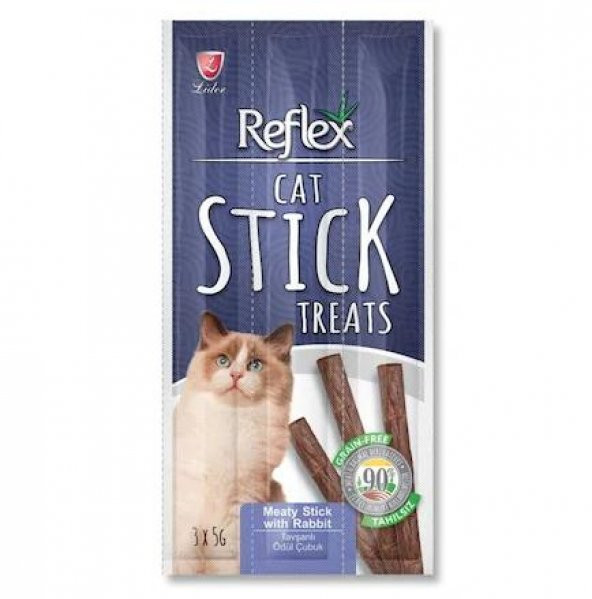 Reflex Kediler İçin Tavşanlı Çubuk 5 Gr - 1