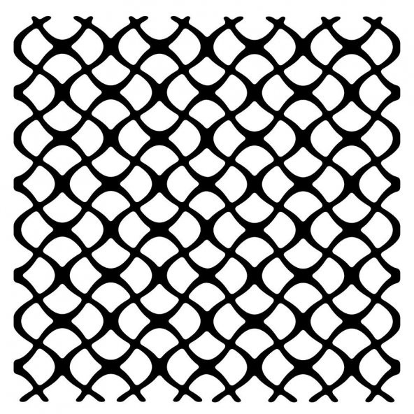 Kaldırım Deseni Stencil Boyama şablonu 30x30 cm, Duvar Stencil, Fayans Stencil, Mobilya Stencil - 1