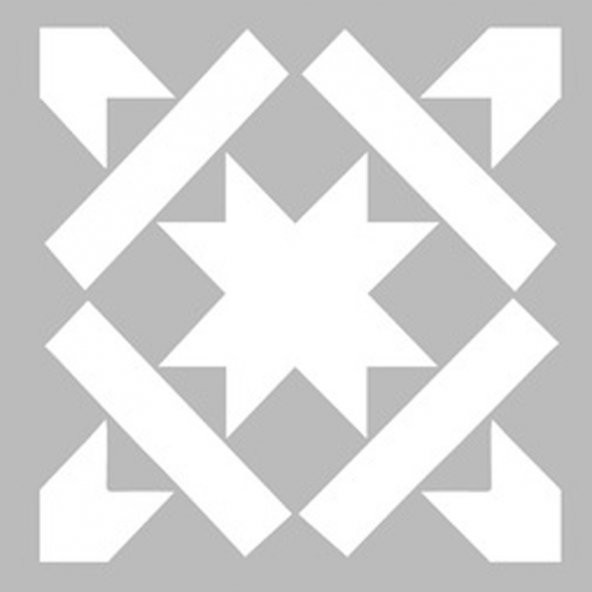 Karo 40 Stencil Boyama şablonu 30x30 cm, Duvar Stencil, Fayans Stencil, Mobilya Stencil ürün görseli 1