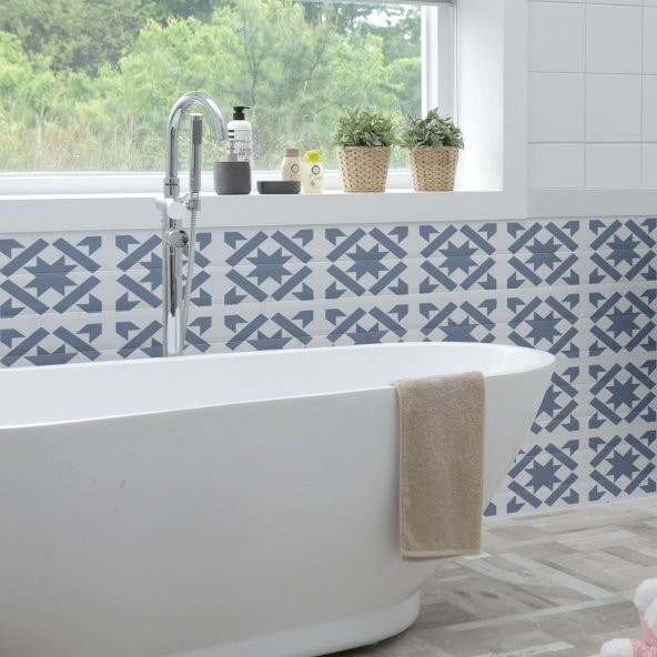 Karo 40 Stencil Boyama şablonu 30x30 cm, Duvar Stencil, Fayans Stencil, Mobilya Stencil - Resim 2