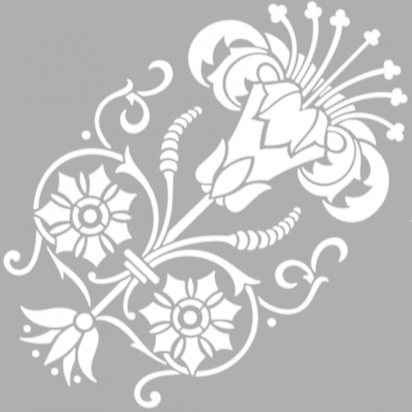 Zambak Damask Stencil Boyama şablonu 30x30 cm, Duvar Stencil, Fayans Stencil, Mobilya Stencil